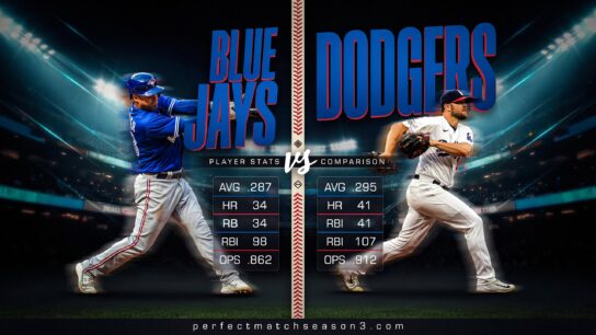 Toronto Blue Jays vs Dodgers Match Player Stats