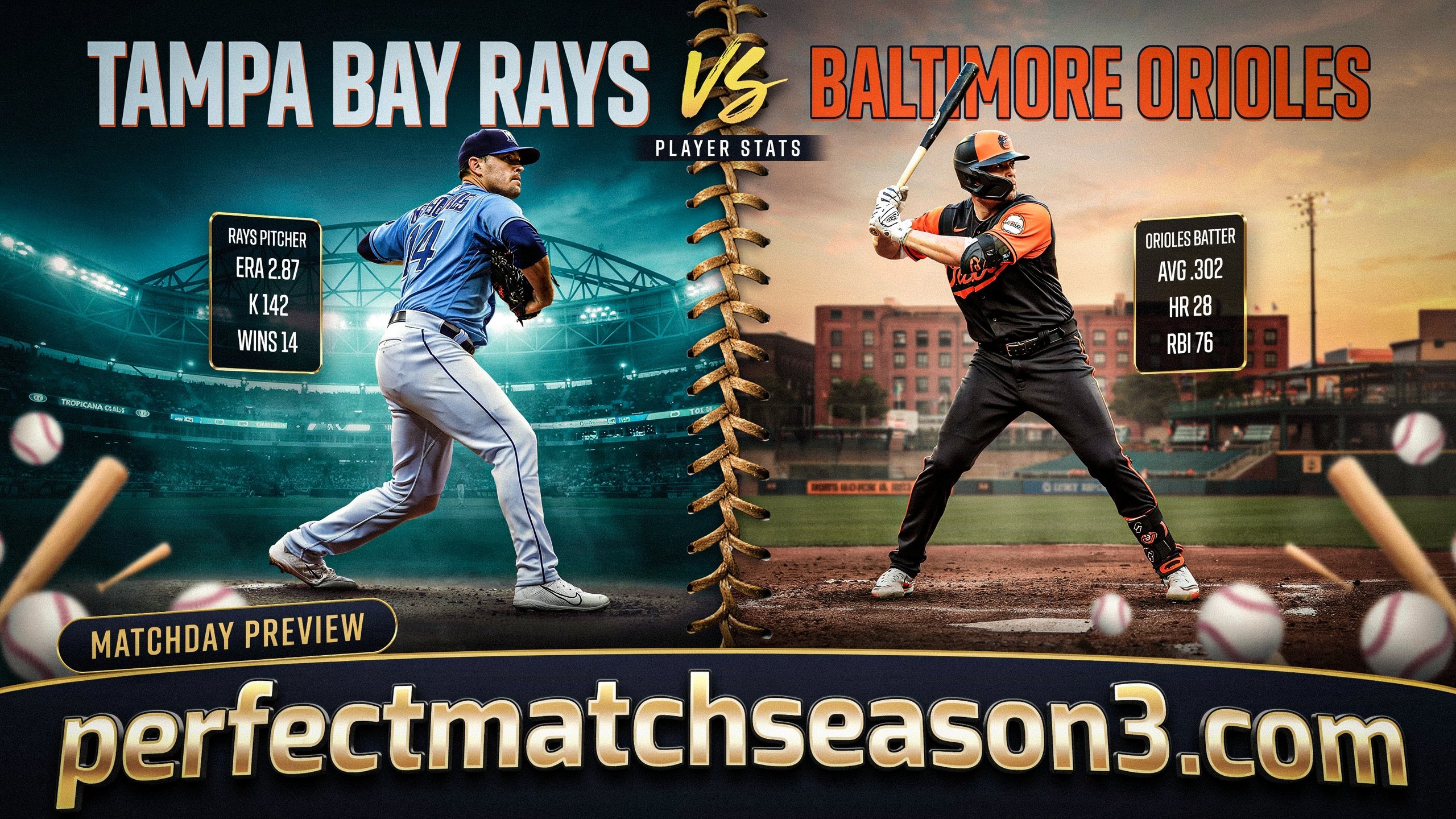 Tampa Bay Rays vs Baltimore Orioles Match Player Stats