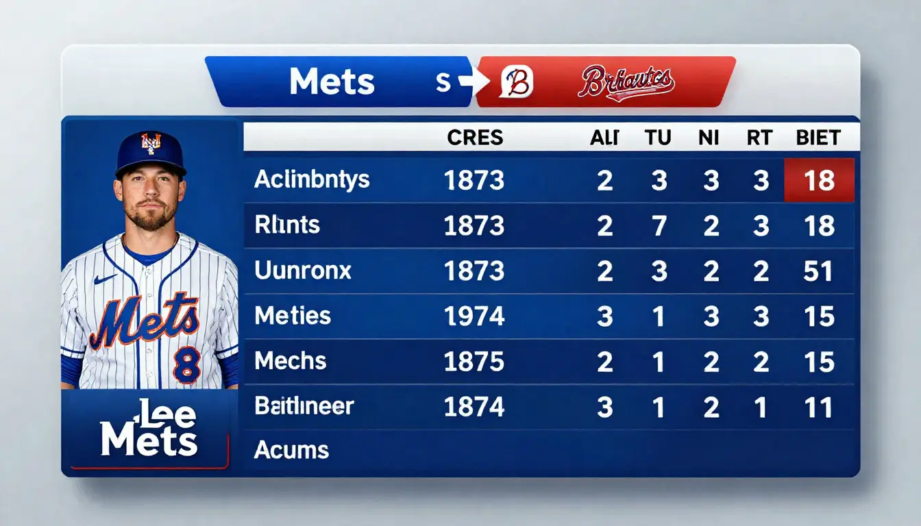 Mets vs Atlanta Braves Match Player Stats