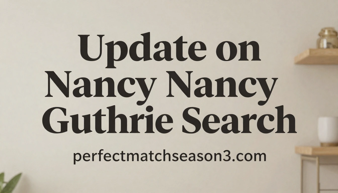 Update on Nancy Guthrie Search