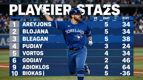 Toronto Blue Jays vs Dodgers Match Player Stats